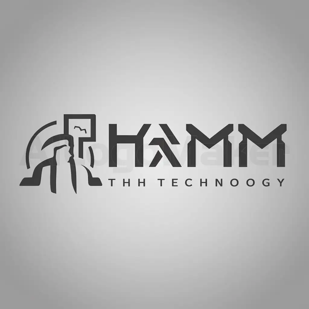 LOGO-Design-For-HAMM-Futuristic-Text-with-Tech-Pioneer-Symbol-on-Clear-Background