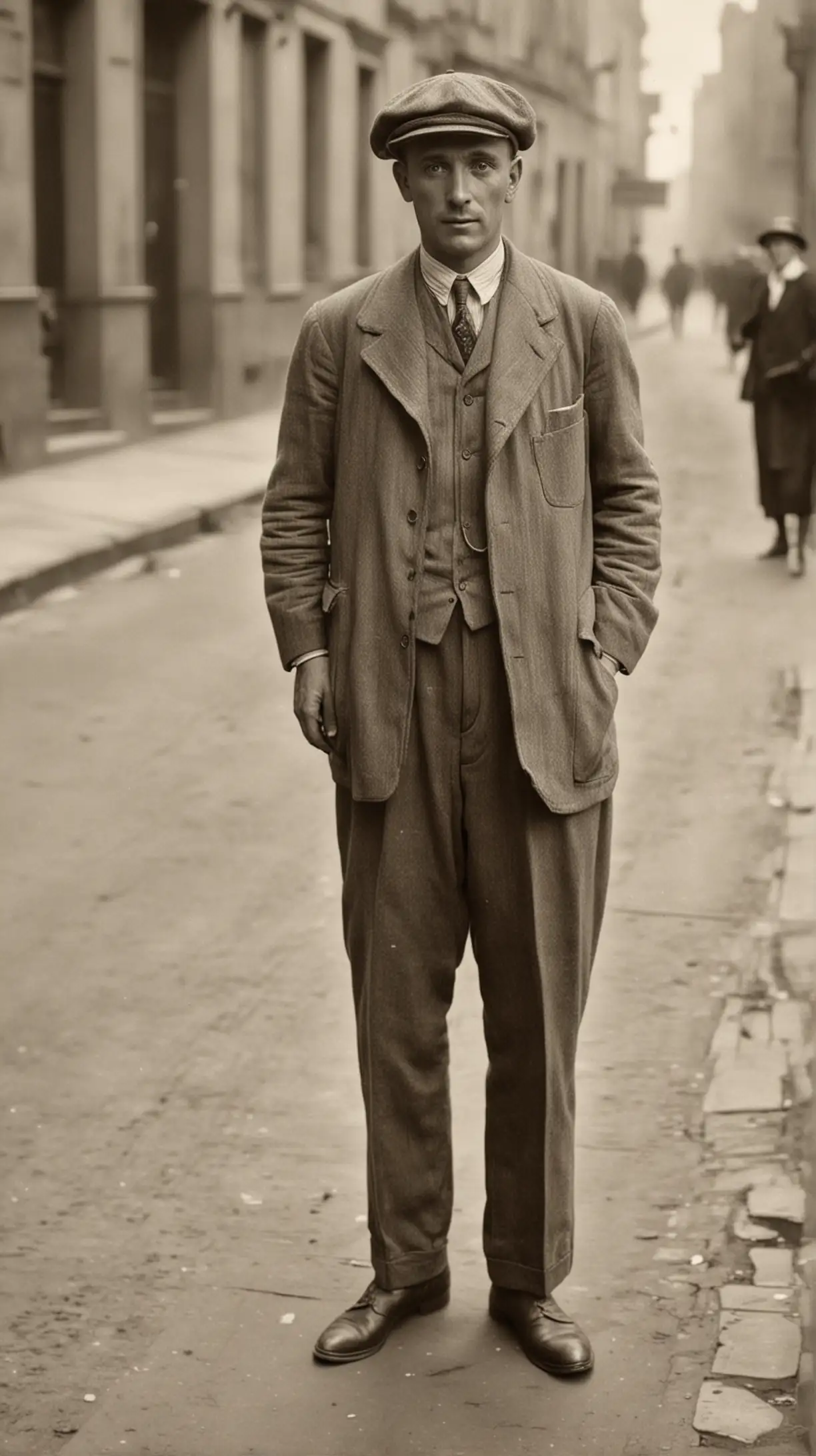 1925 Man Standing in the Street