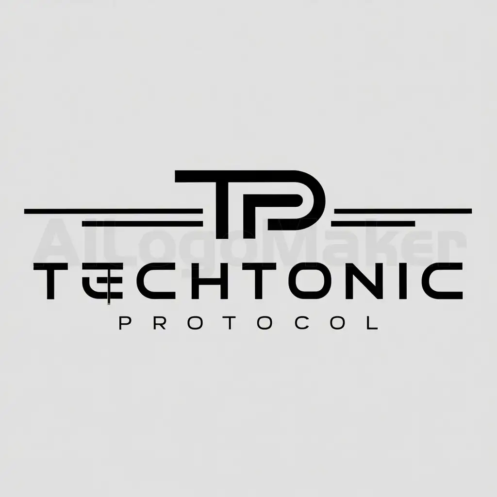 a logo design,with the text "Techtonic Protocol", main symbol:TP,Moderate,be used in Technology industry,clear background
