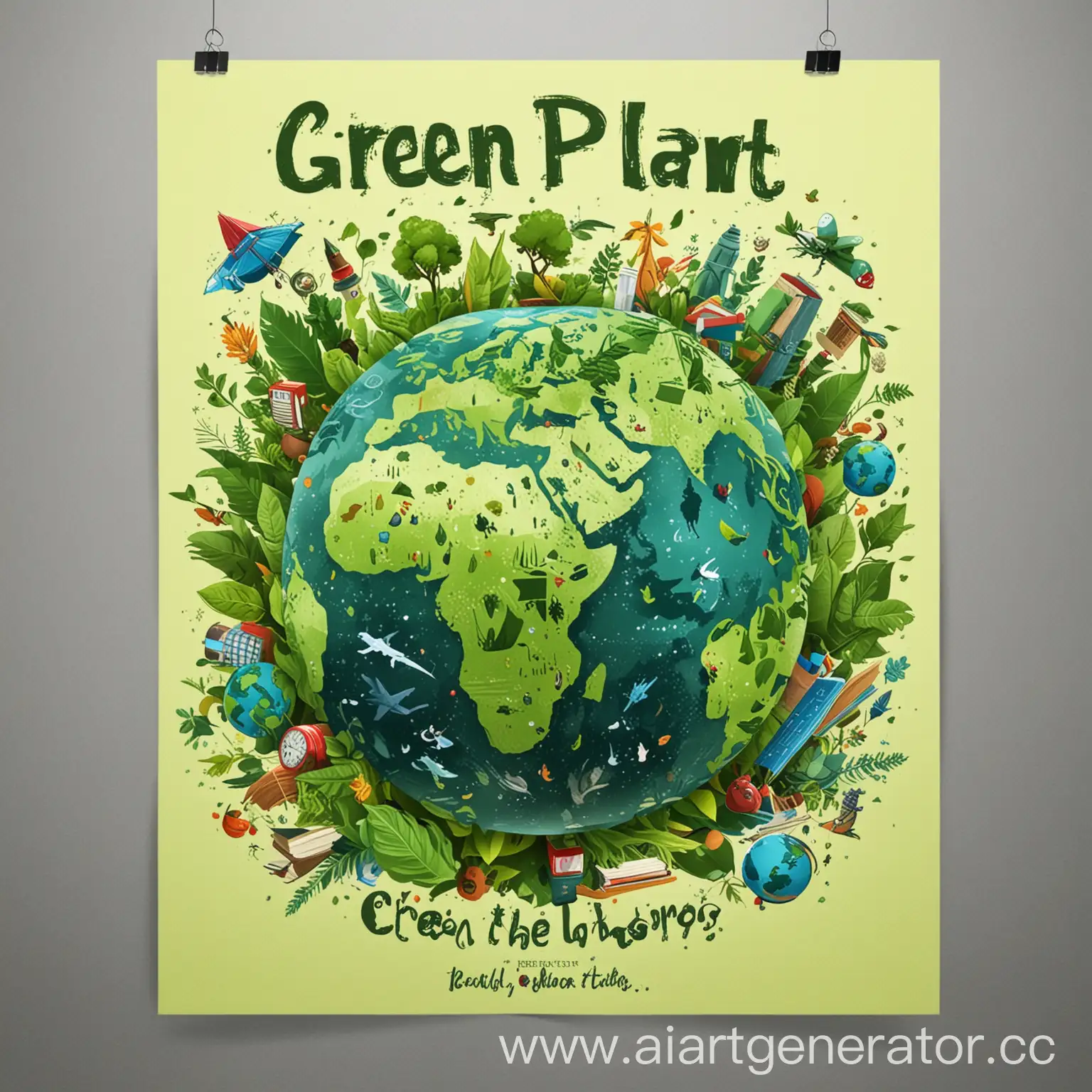 Плакат в школу на тему зелёная планета