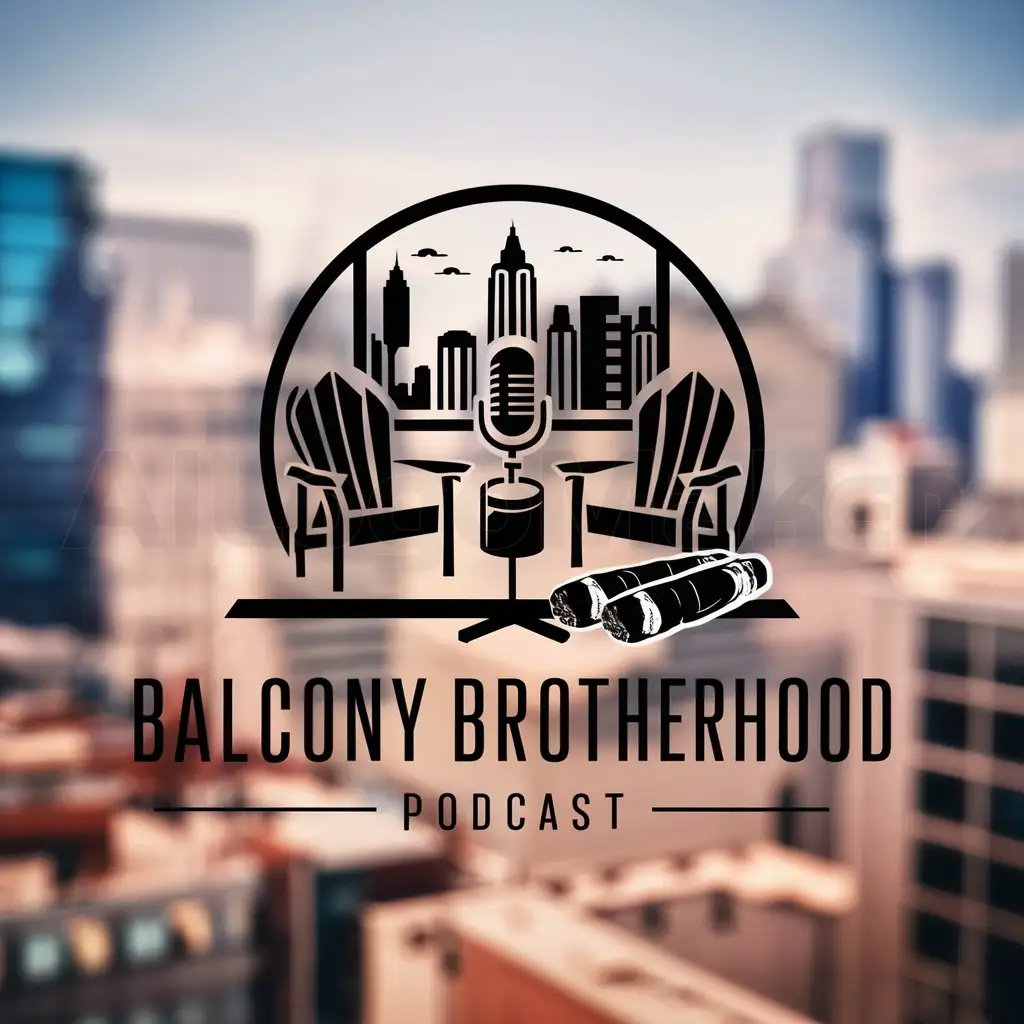 LOGO-Design-For-Balcony-Brotherhood-Podcast-Urban-Elegance-with-Rooftop-Balcony-and-Cityscape