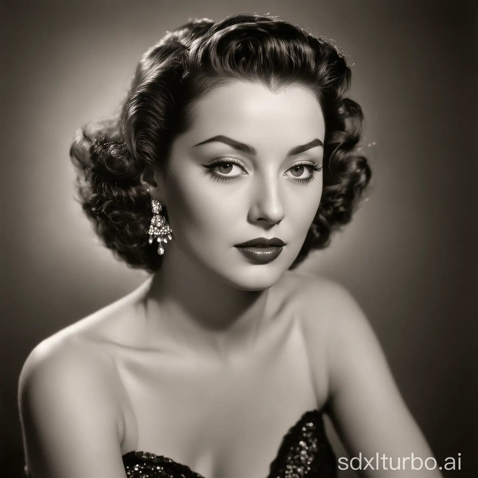 Glamourous-Woman-in-Classic-Hollywood-Portrait