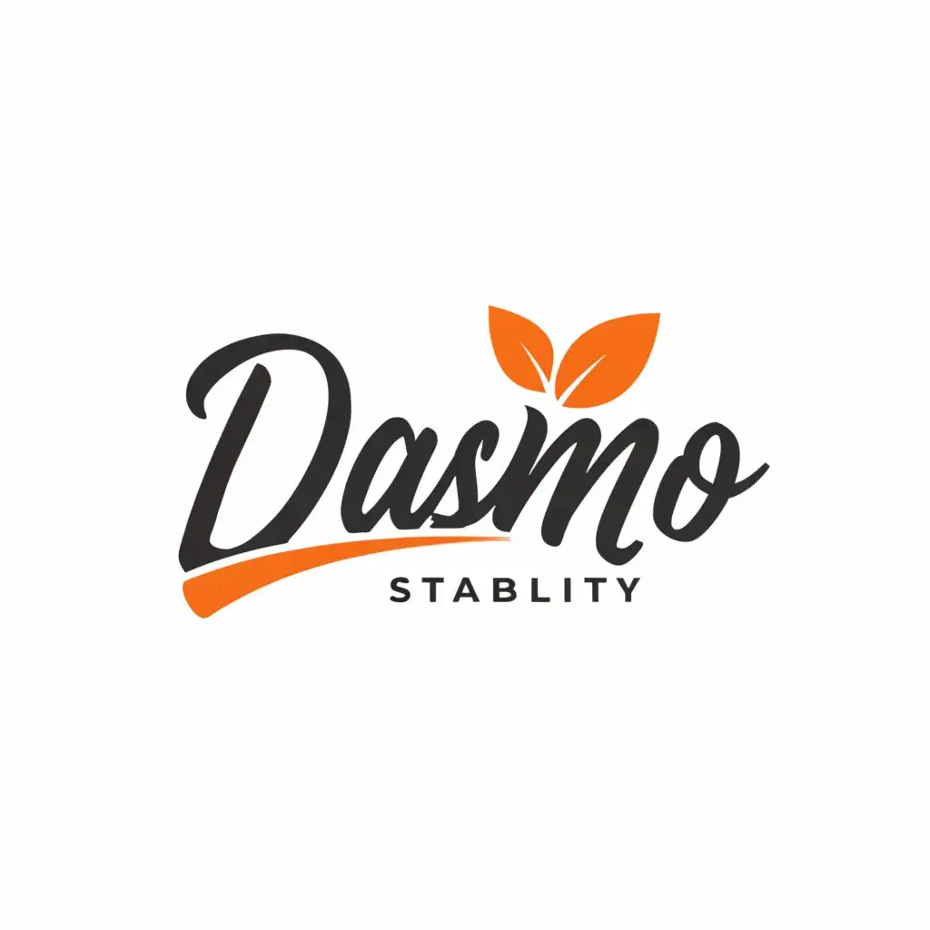 LOGO-Design-For-DASMO-Modern-Script-in-Black-Gray-with-Subtle-Orange-Accents