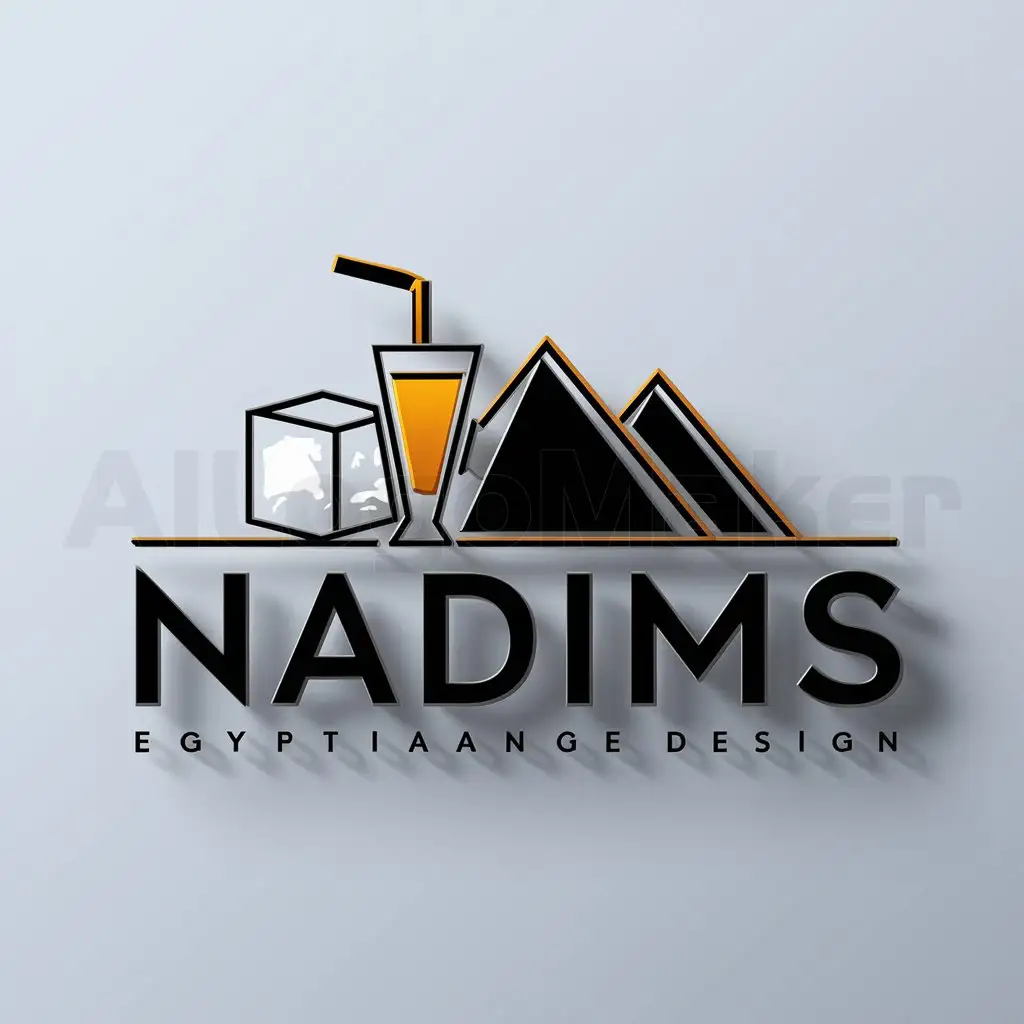 a logo design,with the text "Nadims", main symbol:Ice, juice, Egypt,,Moderate,clear background