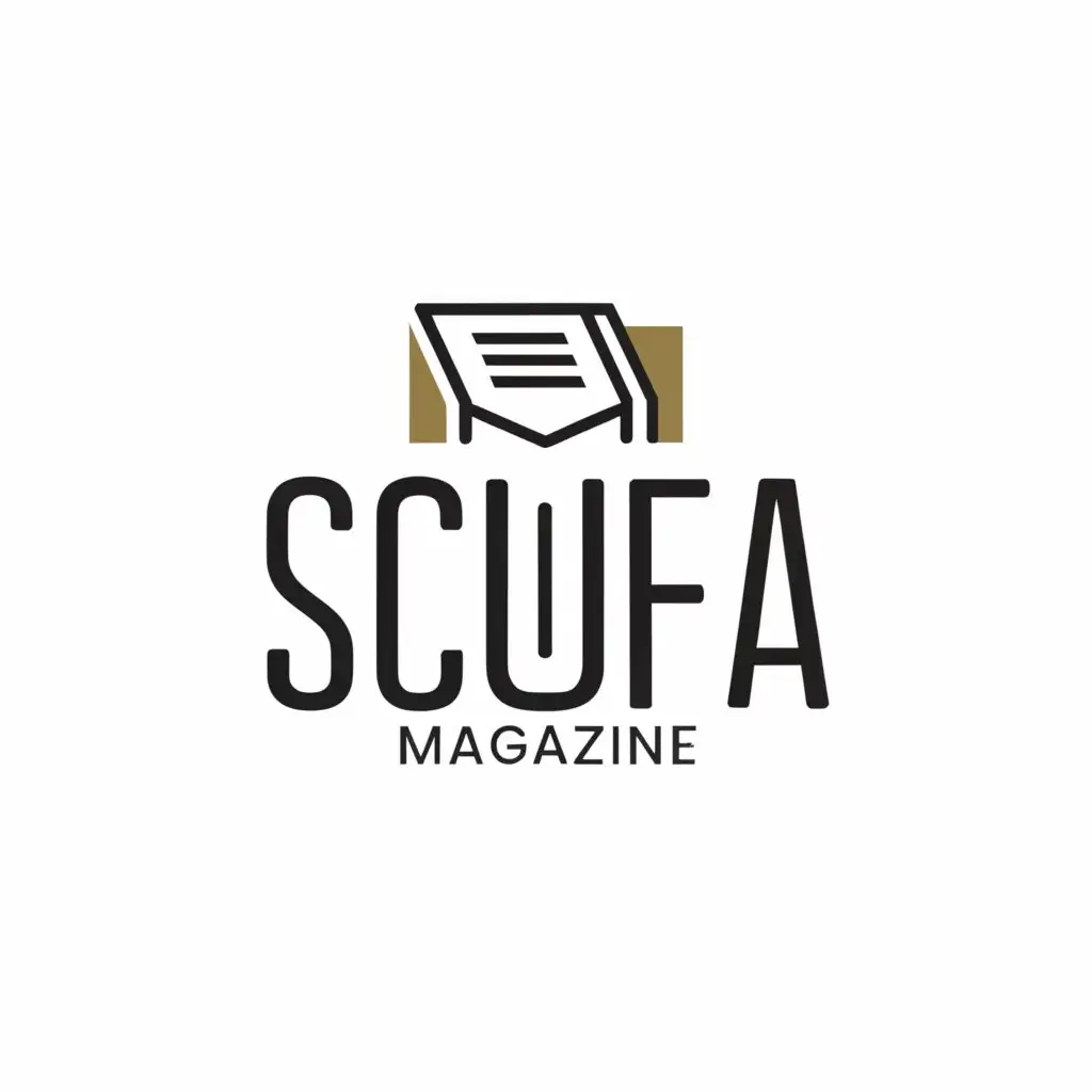 a logo design,with the text "Scufa Magazine", main symbol:Magazine,Moderate,be used in Entertainment industry,clear background