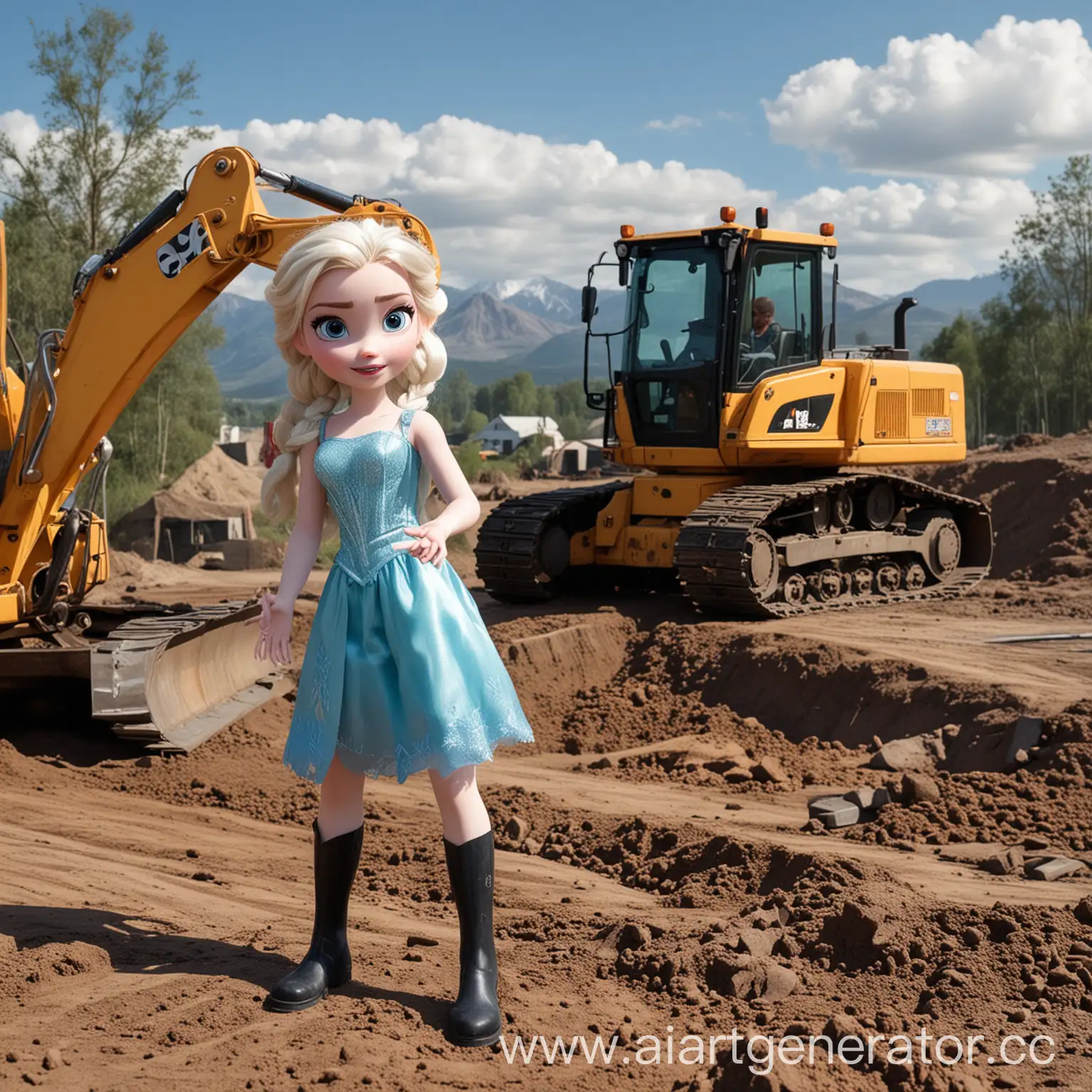 Elsa-Operating-an-Excavator-Frozen-Princess-Digs-Into-Adventure