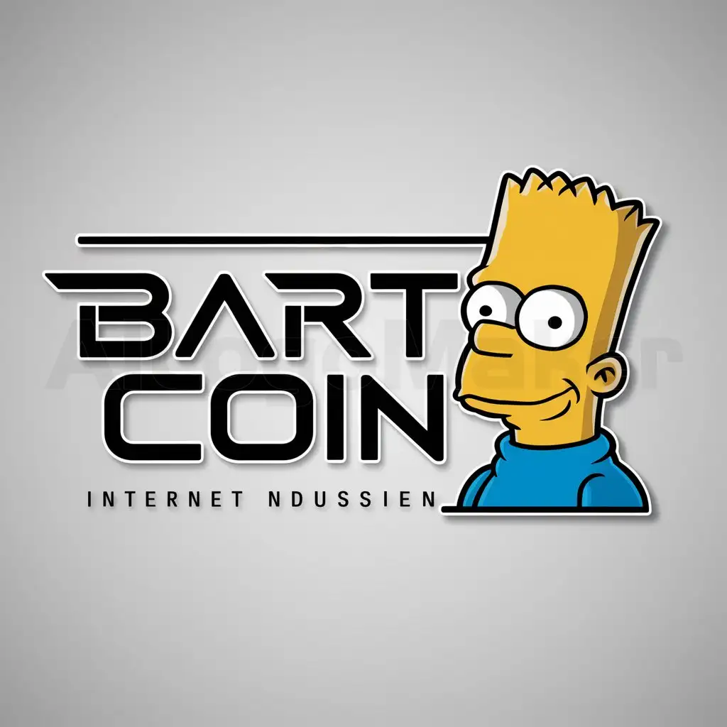 a logo design,with the text "BART COIN", main symbol:Bart Simpson,Moderate,be used in Internet industry,clear background