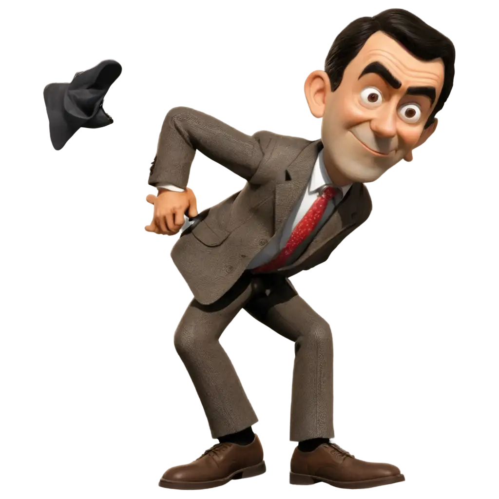 A cartoon Mr bean