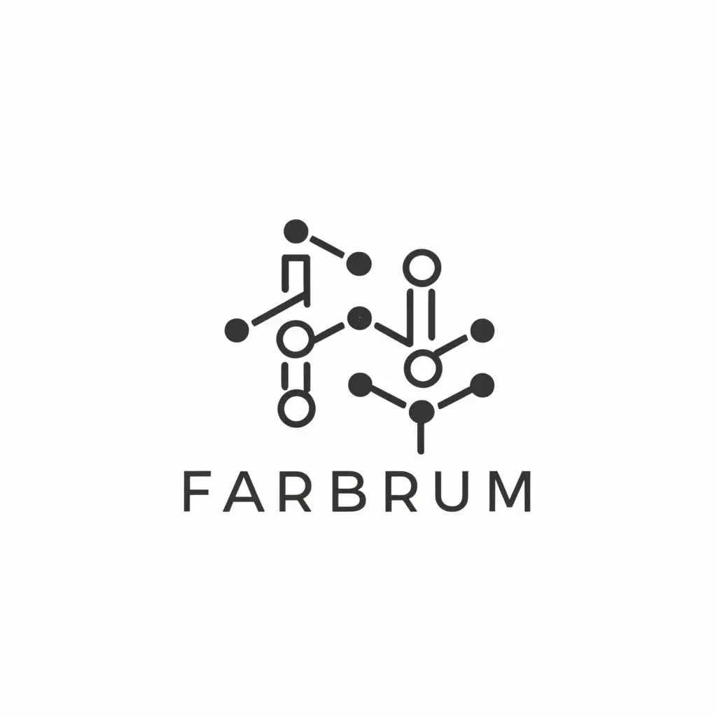 a logo design,with the text "Farbraum", main symbol:The molecule hexagon letters FR atoms,Minimalistic,be used in Construction industry,clear background