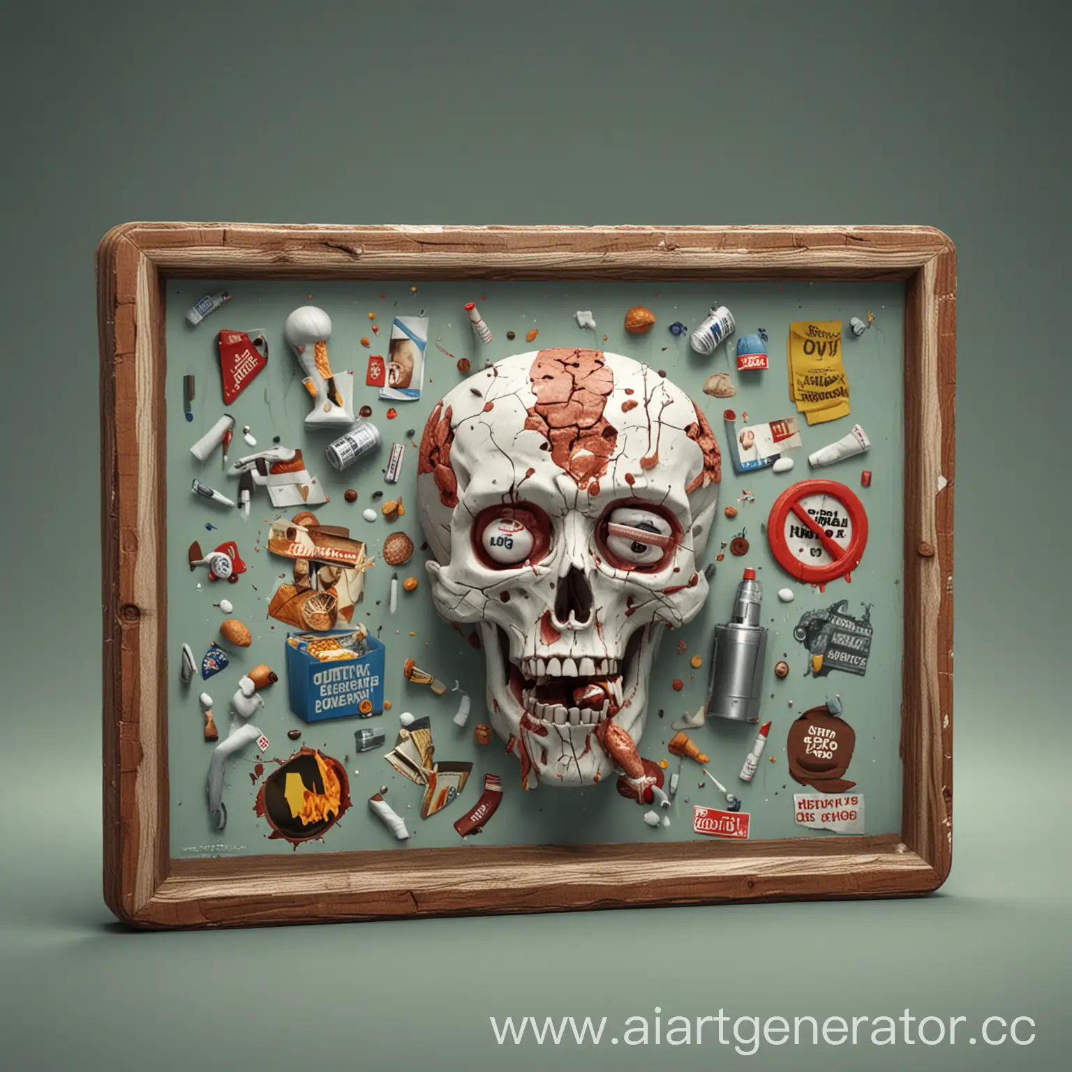 3D-Illustration-of-Harmful-Habits-Unhealthy-Lifestyle-Choices