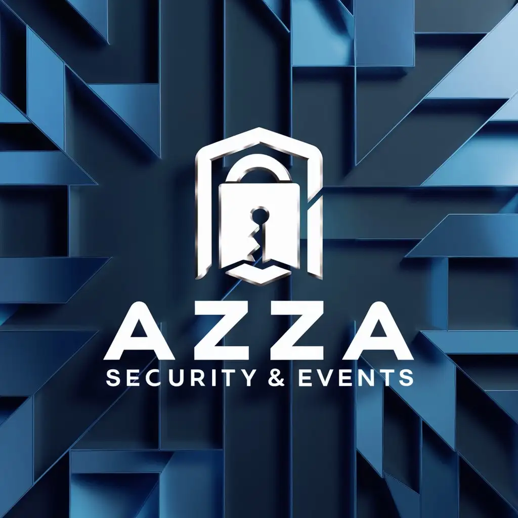 a logo design,with the text "AZZA SECURITY & EVENTS", main symbol:SECURITY,complex,clear background