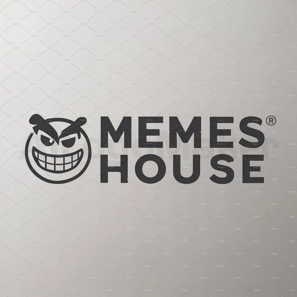 a logo design,with the text "Memes house", main symbol:Memes making,Moderate,be used in Entertainment industry,clear background