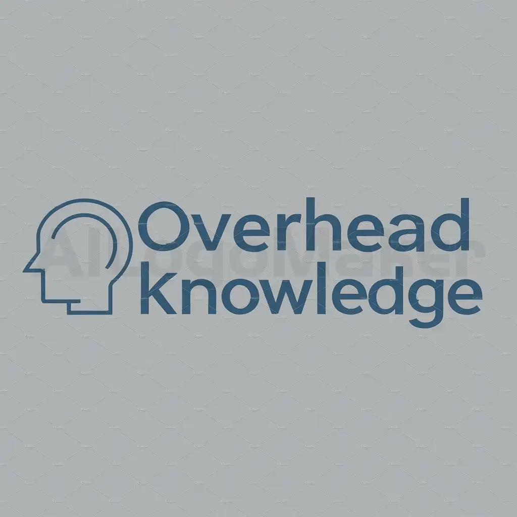 a logo design,with the text "Overhead Knowledge", main symbol:head,Moderate,be used in Education industry,clear background