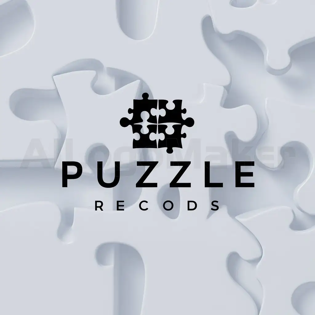 LOGO-Design-For-Puzzle-Records-Creative-Puzzle-Pieces-with-a-Hint-of-Musical-Notes-on-a-Clean-Background