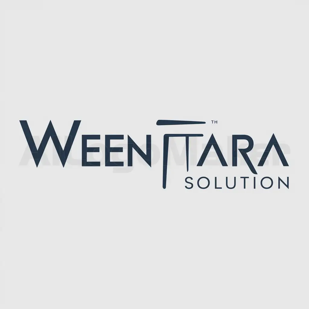 a logo design,with the text "Weentara Solution", main symbol:𓂀,Moderate,be used in IT industry,clear background