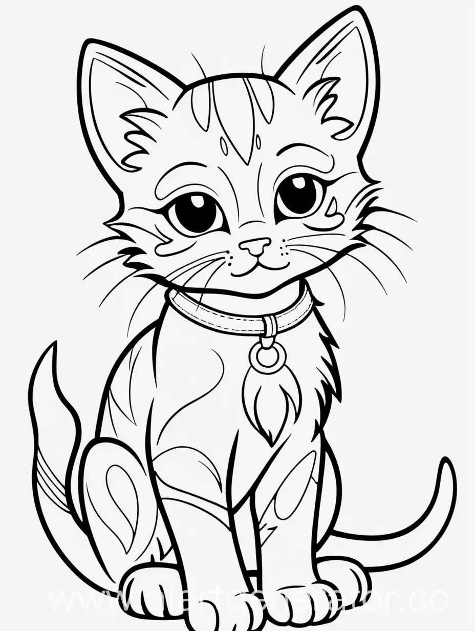 Childrens-Coloring-Book-Playful-Kittens-in-Black-and-White