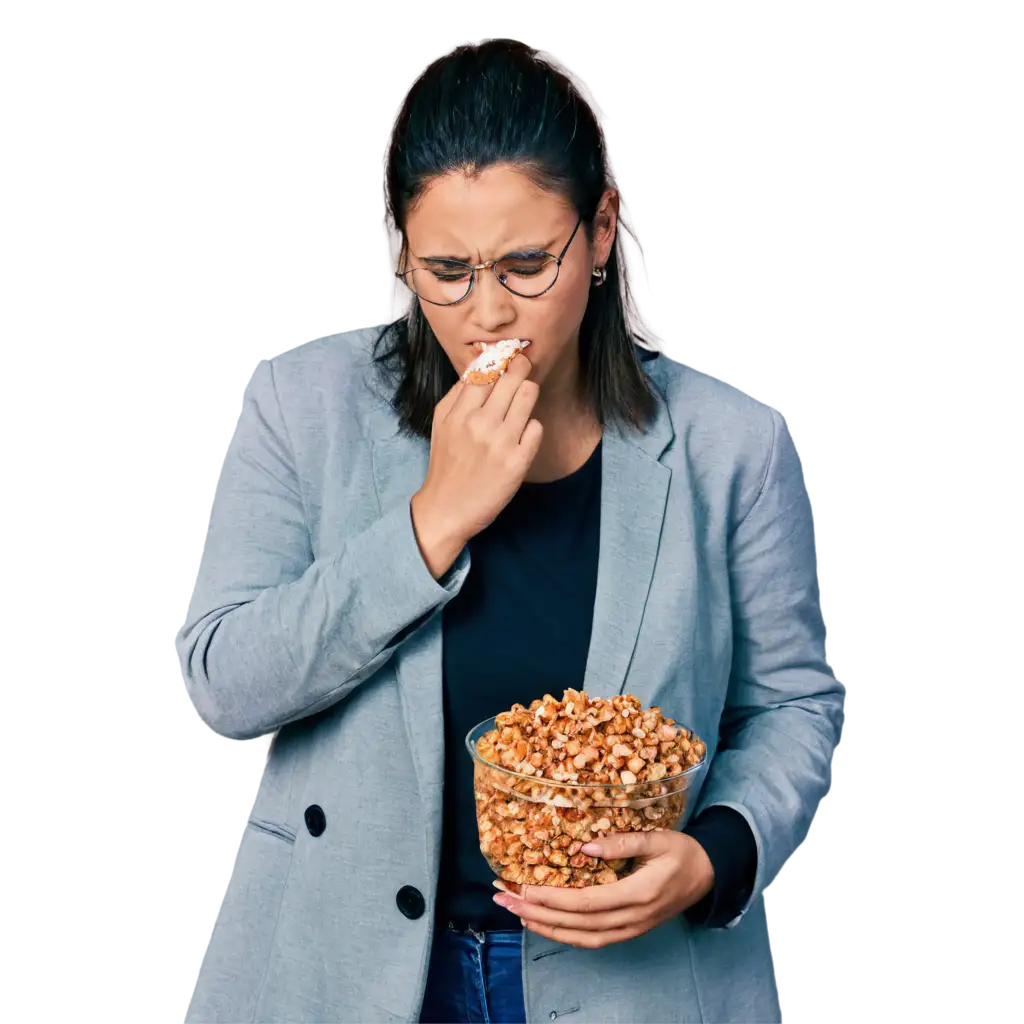 Stress-Eating-Concept-Illustrated-in-HighQuality-PNG-Image