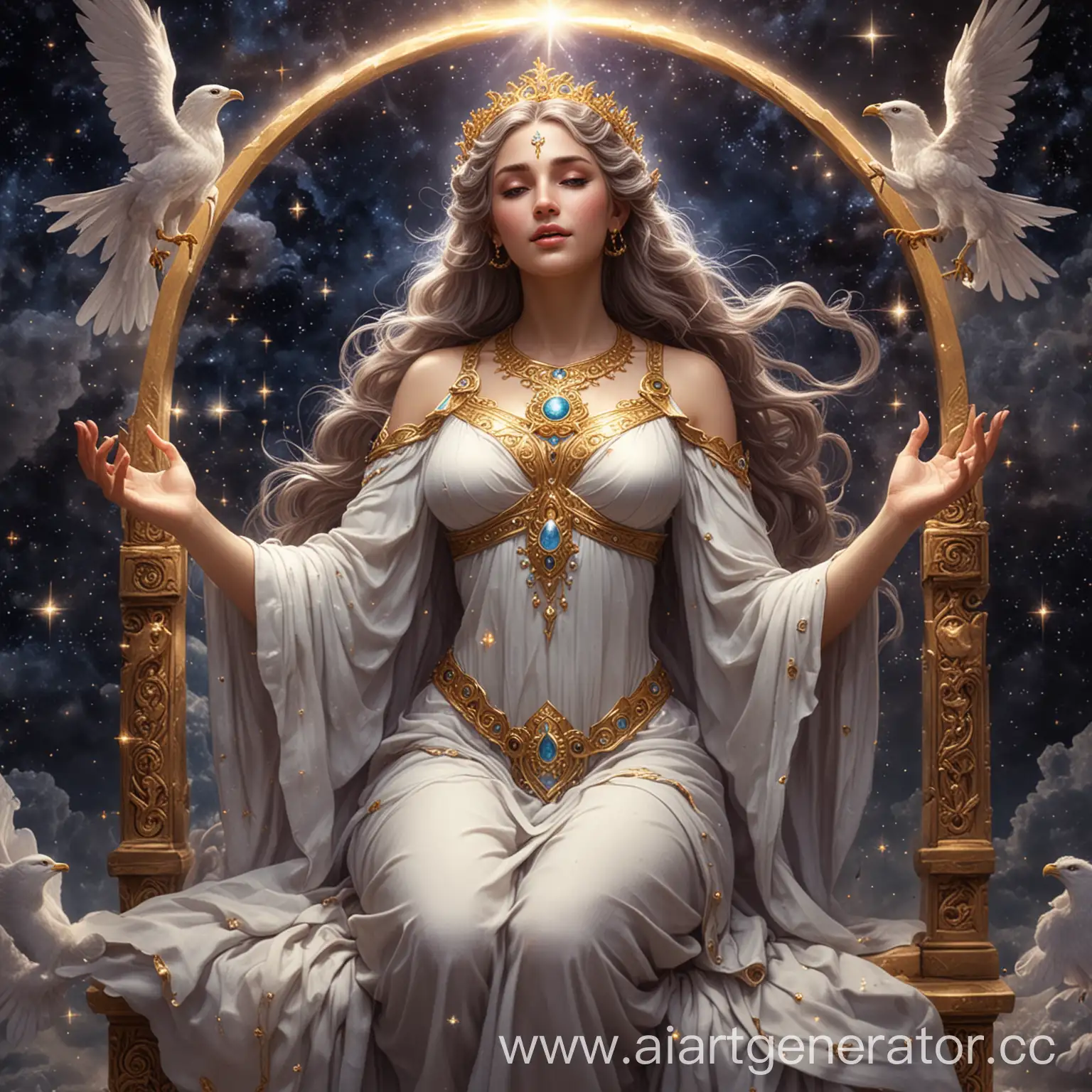 В давние времена, когда мир был ещё молод и необуздан, существовала богиня мудрости по имени Eridia. Ее величественная фигура восседала на троне из звезд в сердце небес, и ее красота и мудрость превосходили все представления о божественности. Она была непревзойденным воплощением знаний и интеллекта, и ее власть простиралась над всеми мирами и измерениями.

Легенда гласит, что у Eridia было особое дарование: на каждом из ее пальцев сияли миры. Каждый палец, будучи нежно прикосновенным ее божественной рукой, открывал новую вселенную с собственными законами и загадками. Она смотрела на свои пальцы с любовью и заботой, ведь каждый из них был ей дорог.

Мудрая и бесконечно сострадательная, Eridia руководила мирами с мудростью и заботой. Ее целью было поддерживать равновесие и гармонию во вселенной, внушая своим существам познание и вдохновение. Ее мудрость пронизывала все уголки мира, и ее знания были источником света и истины для всех, кто искал мудрость и понимание.