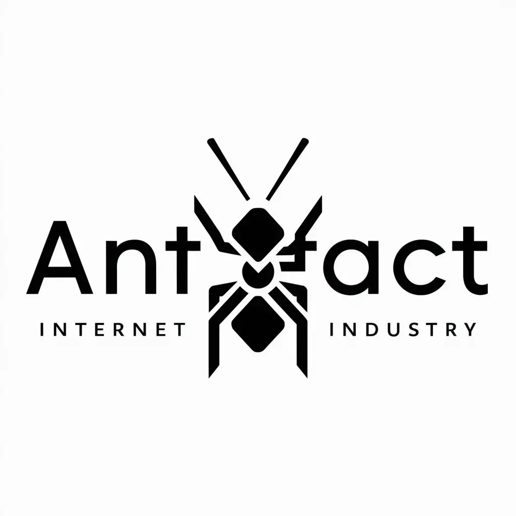 LOGO-Design-For-ANTFACT-Minimalistic-Ant-Symbol-for-Internet-Industry