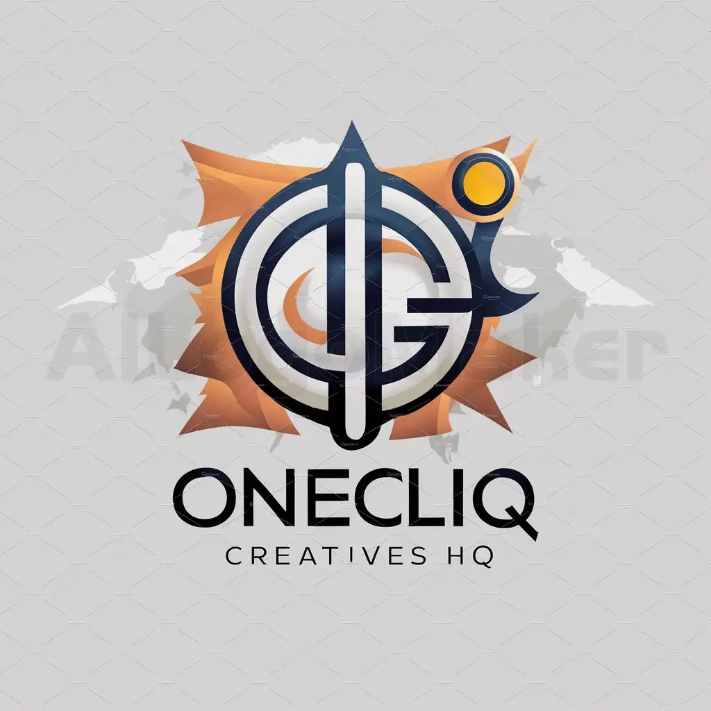 a logo design,with the text "OnecliQ Creatives HQ", main symbol:Onecliq Creatives HQ, with a wonderful story about it,Moderate,be used in Entertainment industry,clear background