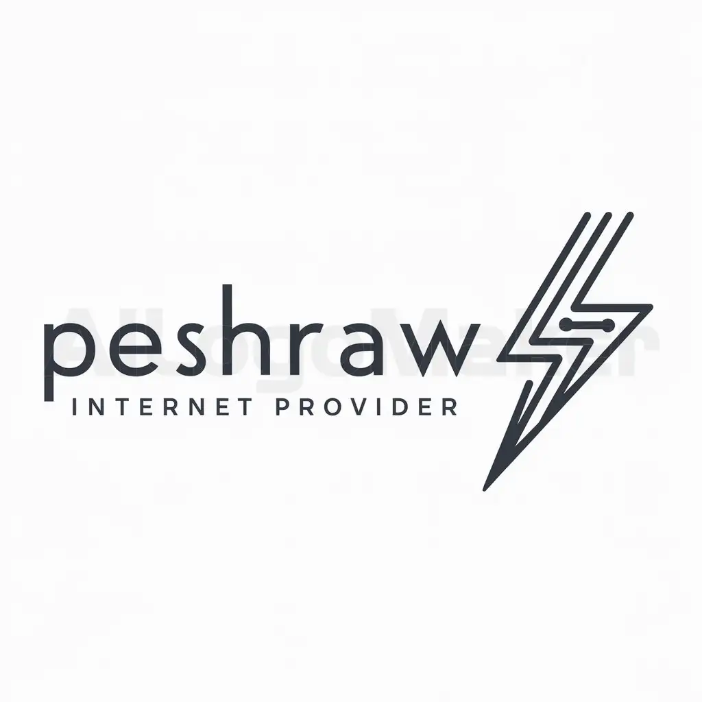 a logo design,with the text "Peshraw", main symbol:internet provider speed,complex,be used in Internet industry,clear background