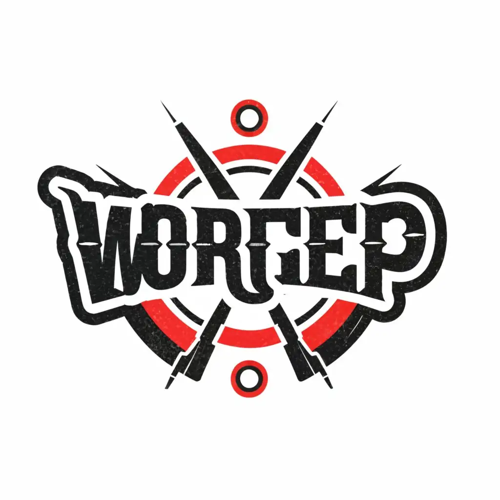 a logo design,with the text "Wortep DANGER", main symbol:Optical sight,Moderate,be used in Internet industry,clear background