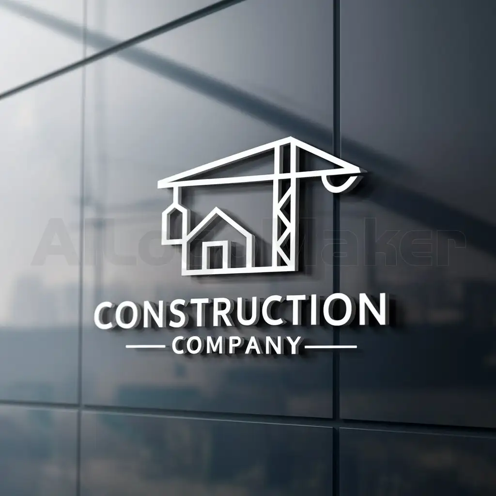 a logo design,with the text "Construction company", main symbol:logo of a construction company original and minimalist style 8k,Minimalistic,be used in Construction industry,clear background