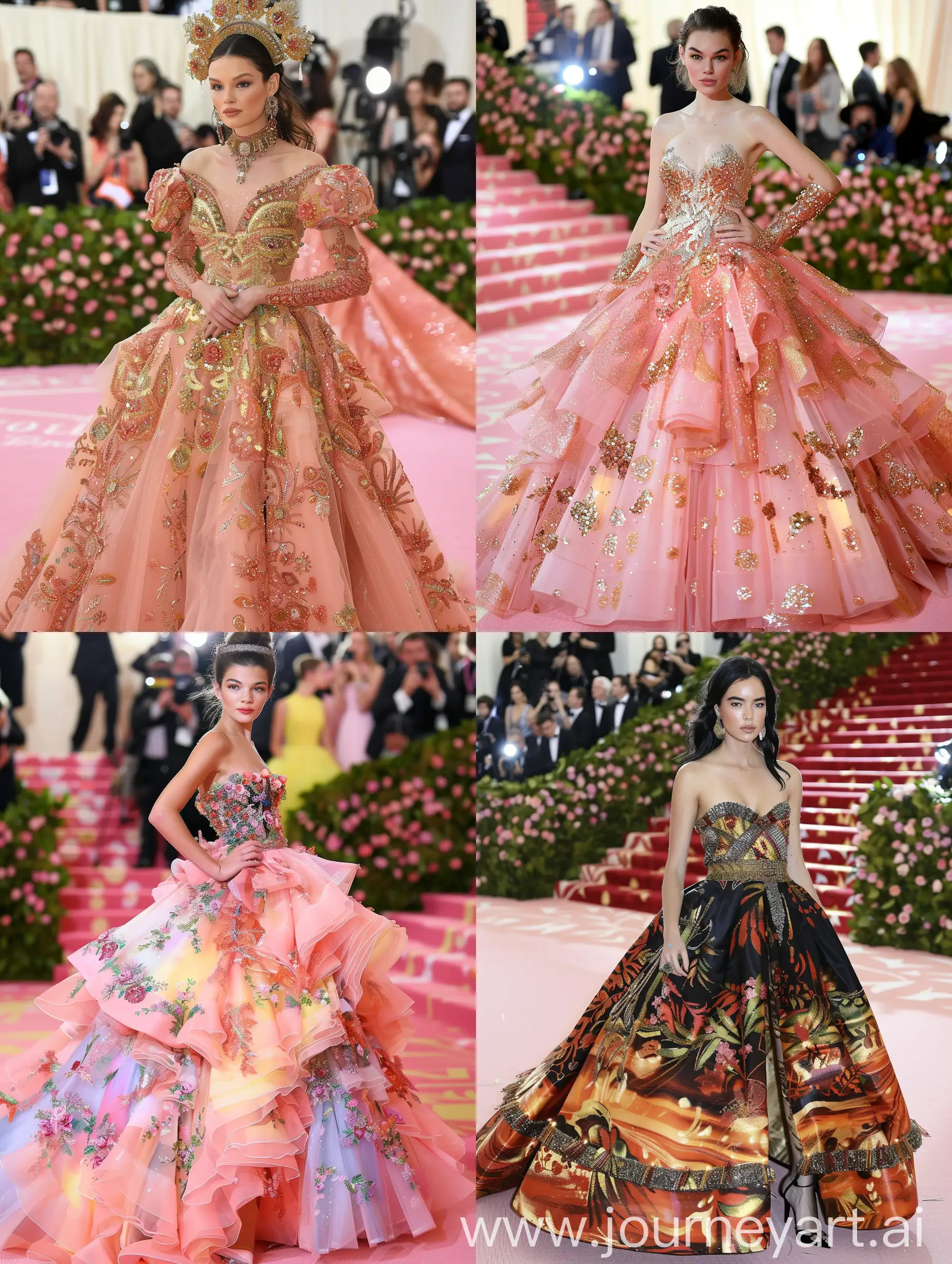 an amazing fancy met gala outfit, photo