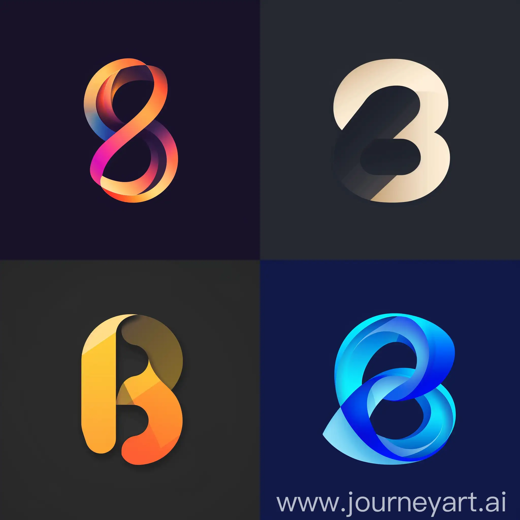 A modern and minimalistic logo related to the letter 'B' for a software development agency. 