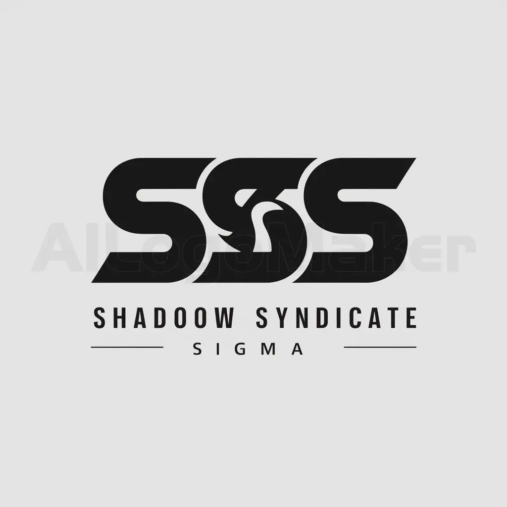 a logo design,with the text "Shadow Syndicate Sigma", main symbol:SSS,Moderate,be used in eSports industry,clear background