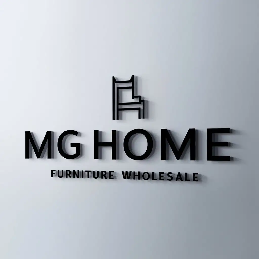 a logo design,with the text "MG Home", main symbol:furniture wholesale,Moderate,be used in furniture industry,clear background