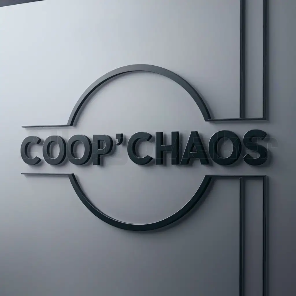 a logo design,with the text "Coop'chaos", main symbol:cercle,Moderate,be used in Education industry,clear background