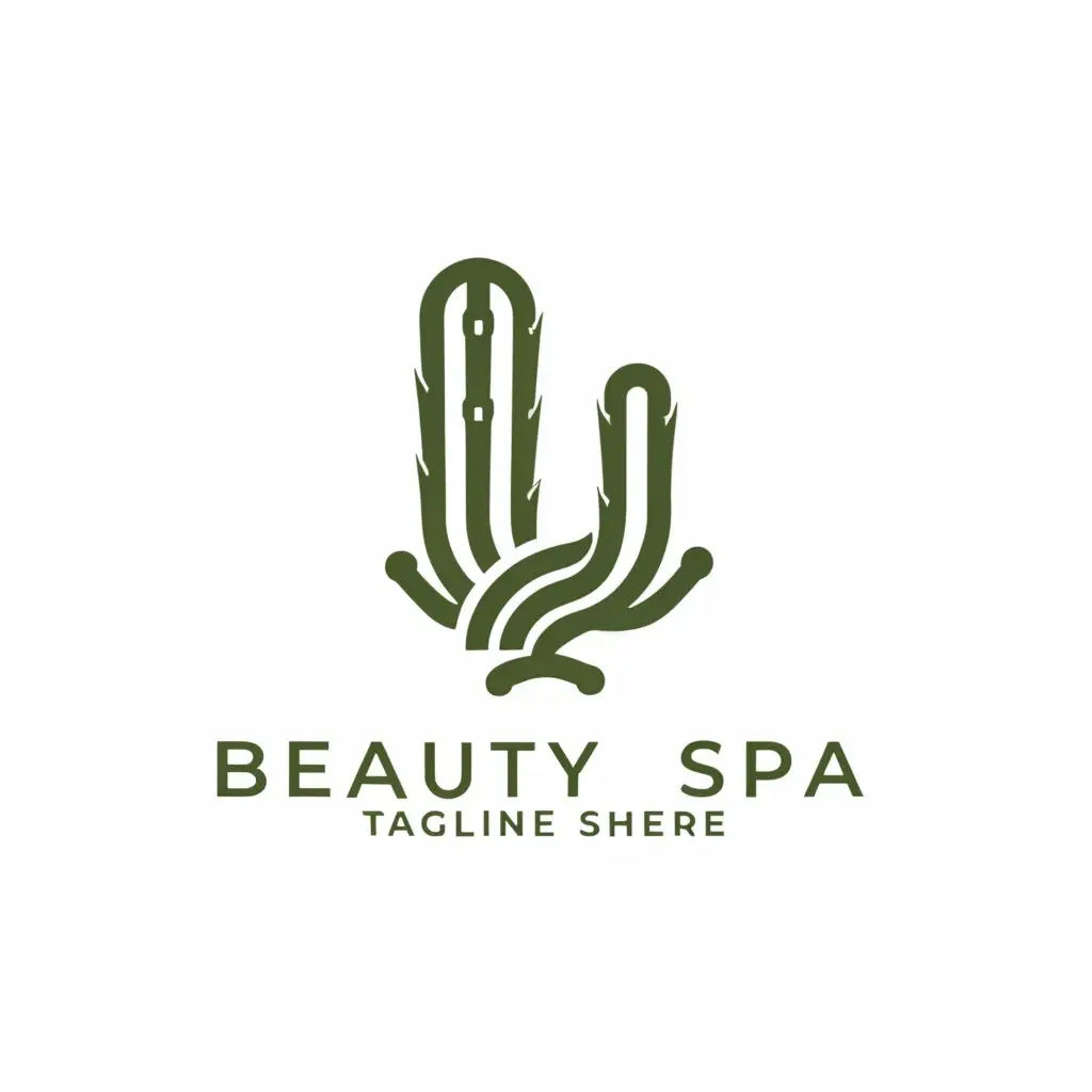 LOGO-Design-For-Cactus-Beauty-Spa-Elegant-Cactus-and-Sewing-Needles-Emblem-on-Clear-Background