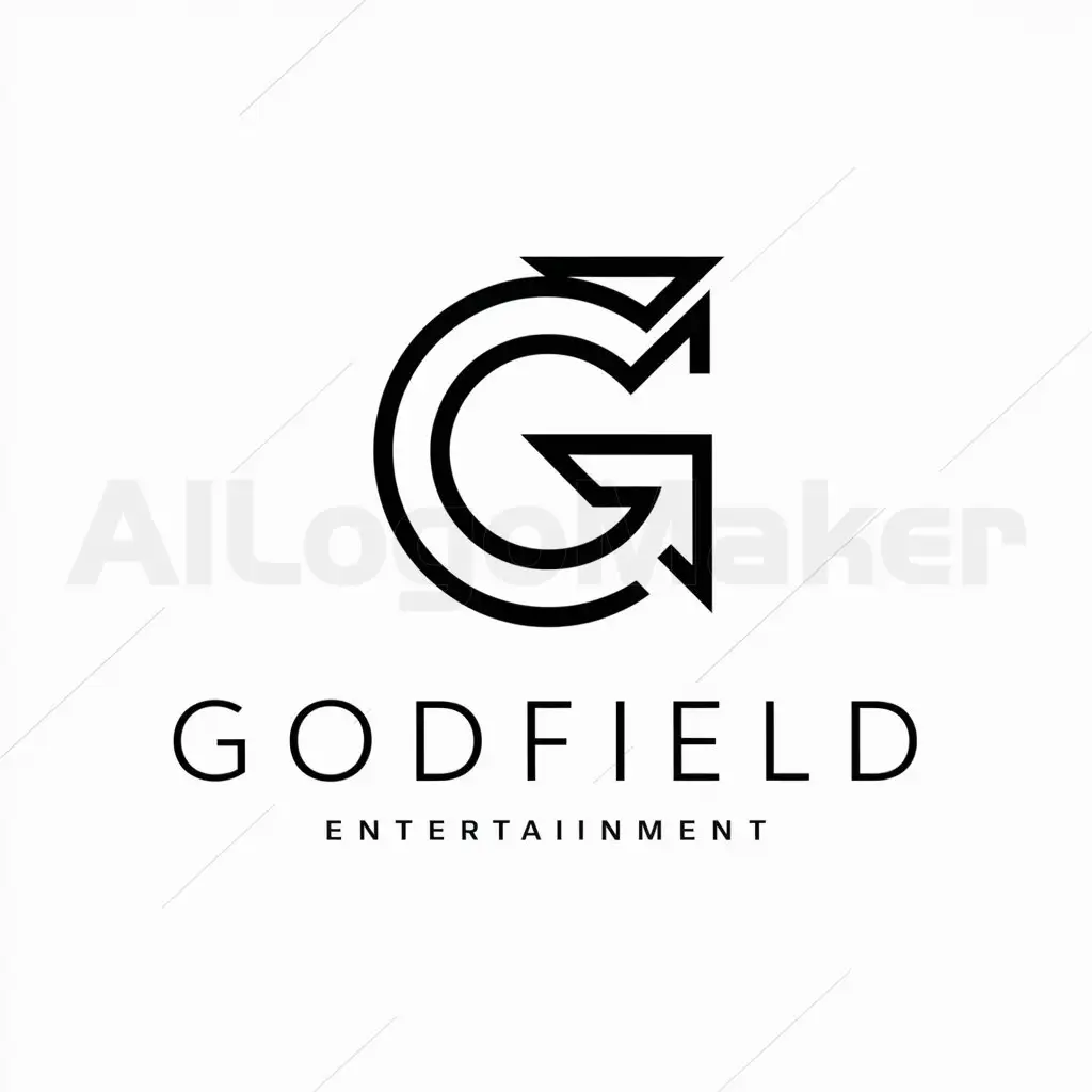 a logo design,with the text "GODFIELD", main symbol:G,Minimalistic,be used in Entertainment industry,clear background