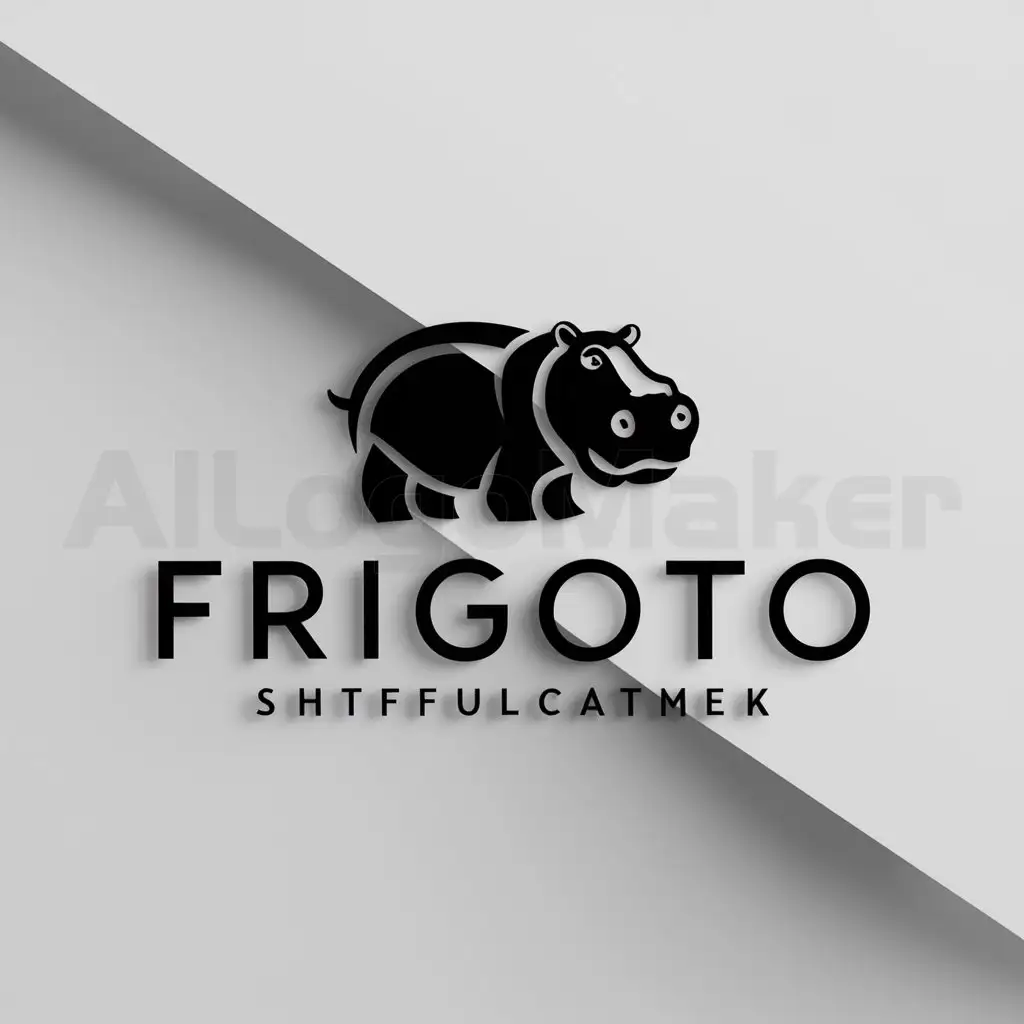 a logo design,with the text "FRIGOTTO", main symbol:UN HIPOPOTAMO,Moderate,clear background