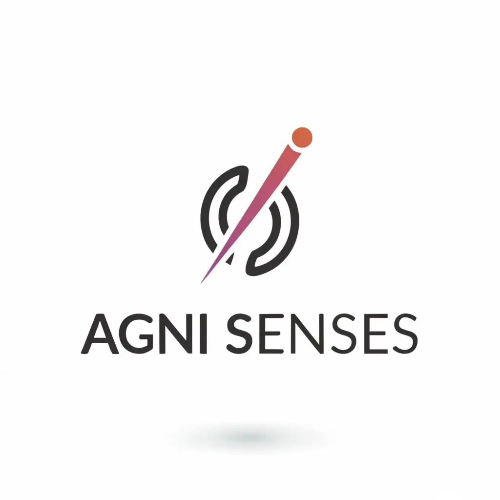 a logo design,with the text "AGNI SENSES", main symbol:The stylus,complex,be used in Technology industry,clear background