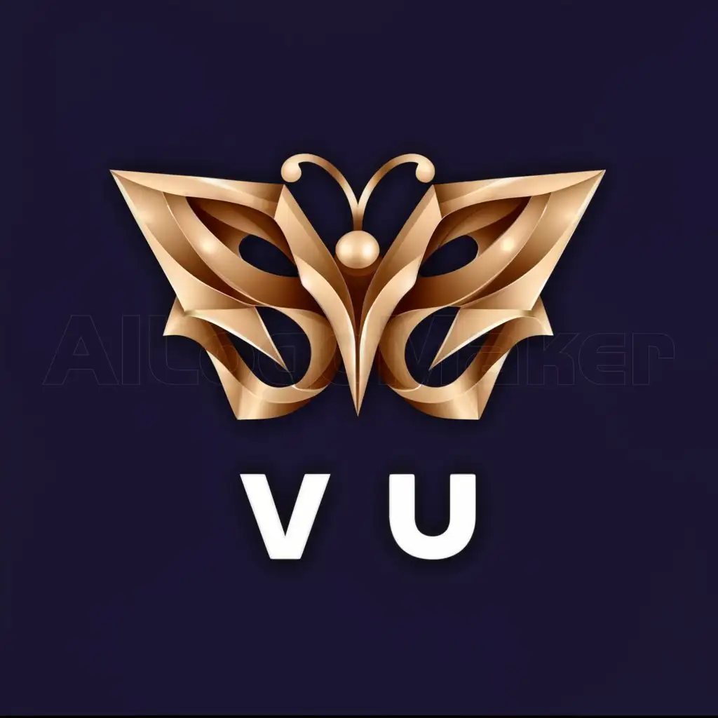 a logo design,with the text "vu", main symbol:butterfly,complex,be used in packaging industry,clear background