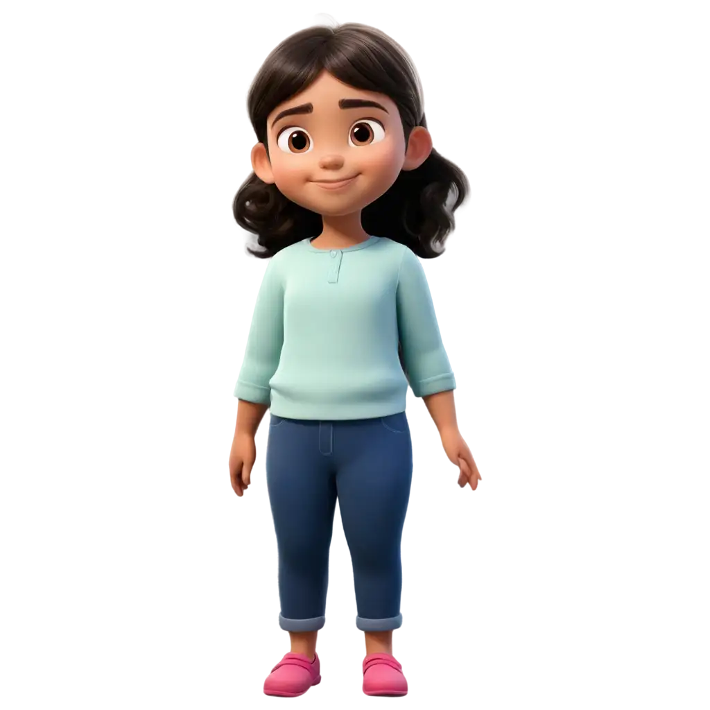 Full-Body-Cartoon-Illustration-of-Little-Girl-Meera-in-PNG-Format