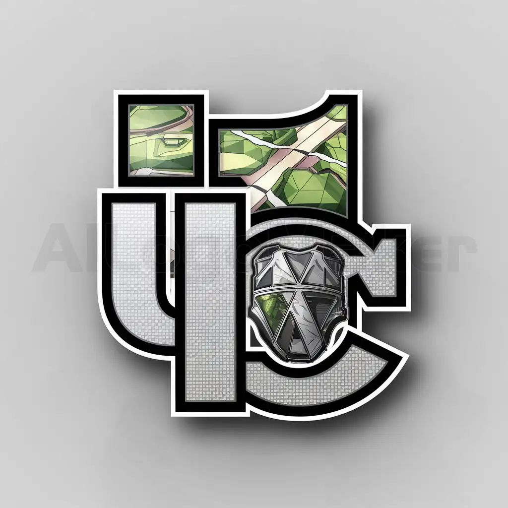 a logo design,with the text "UC", main symbol:LOGO Design For Back End UC Futuristic Animated Symbol of GTA San Andreas Multiplayer  ,complex,be used in Others industry,clear background