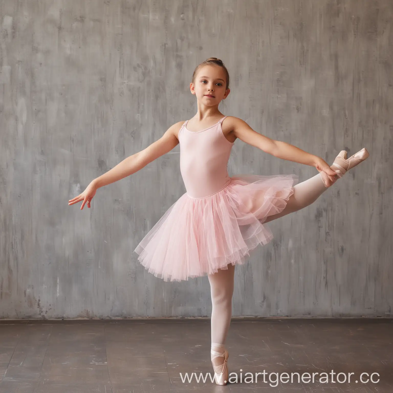 Красивая девшка 9 лет танцует балет
