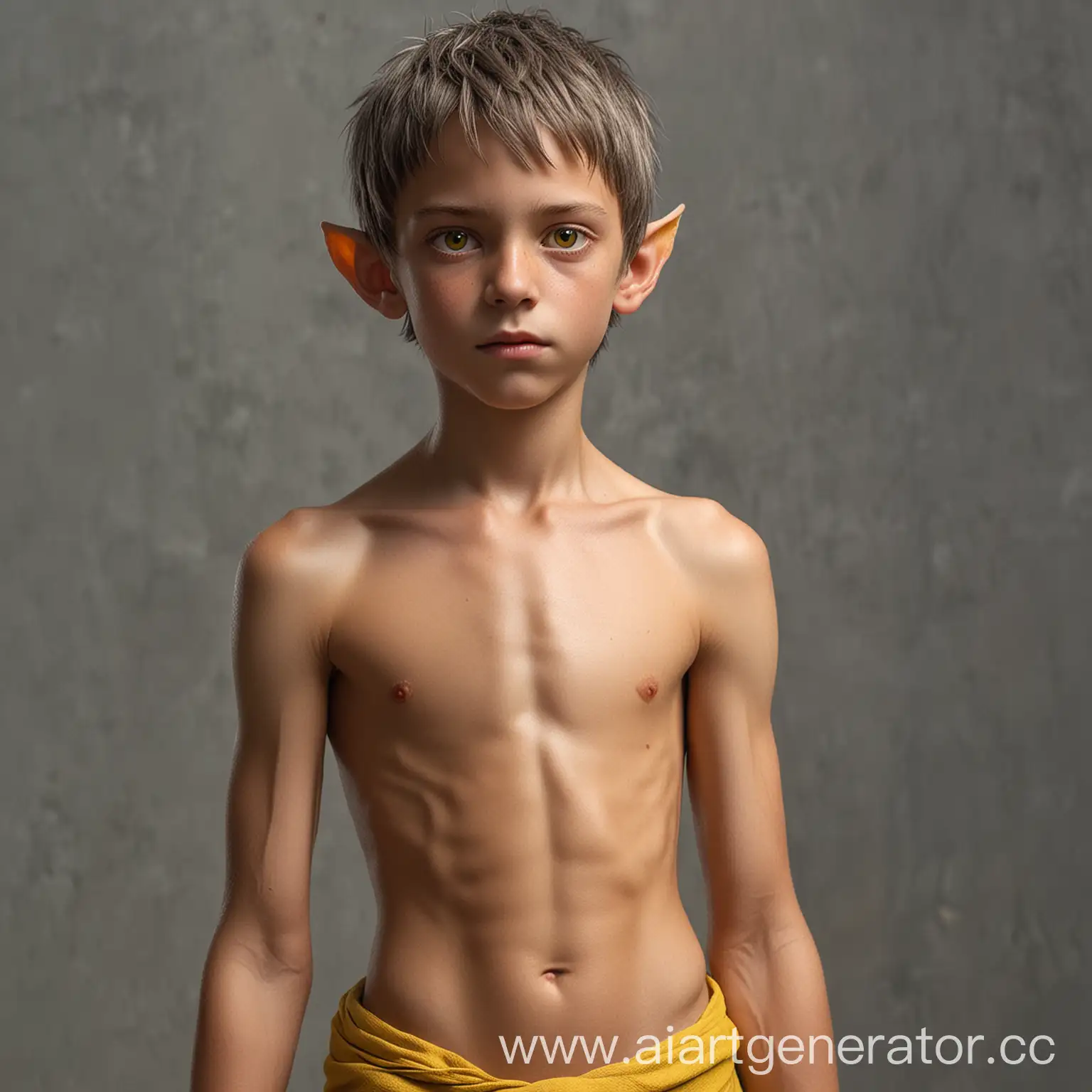 GraySkinned-Teenage-Boy-with-Glowing-Yellow-Eyes-in-Loincloth-and-Pointed-Ears