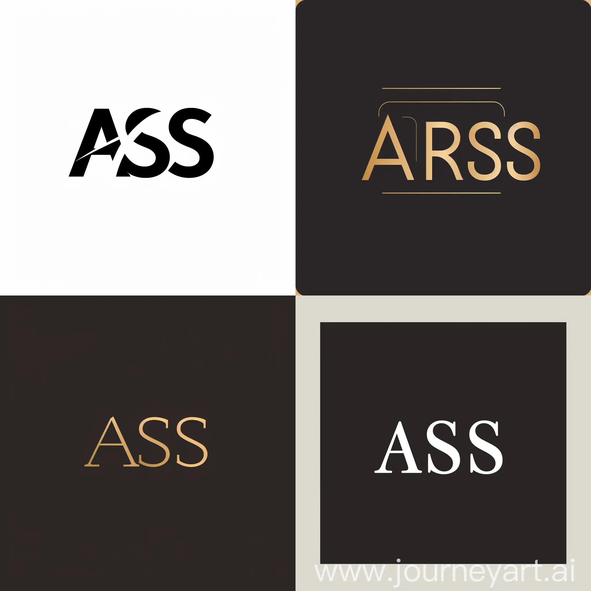 Придумай логотип компании используя буквы: A R S S