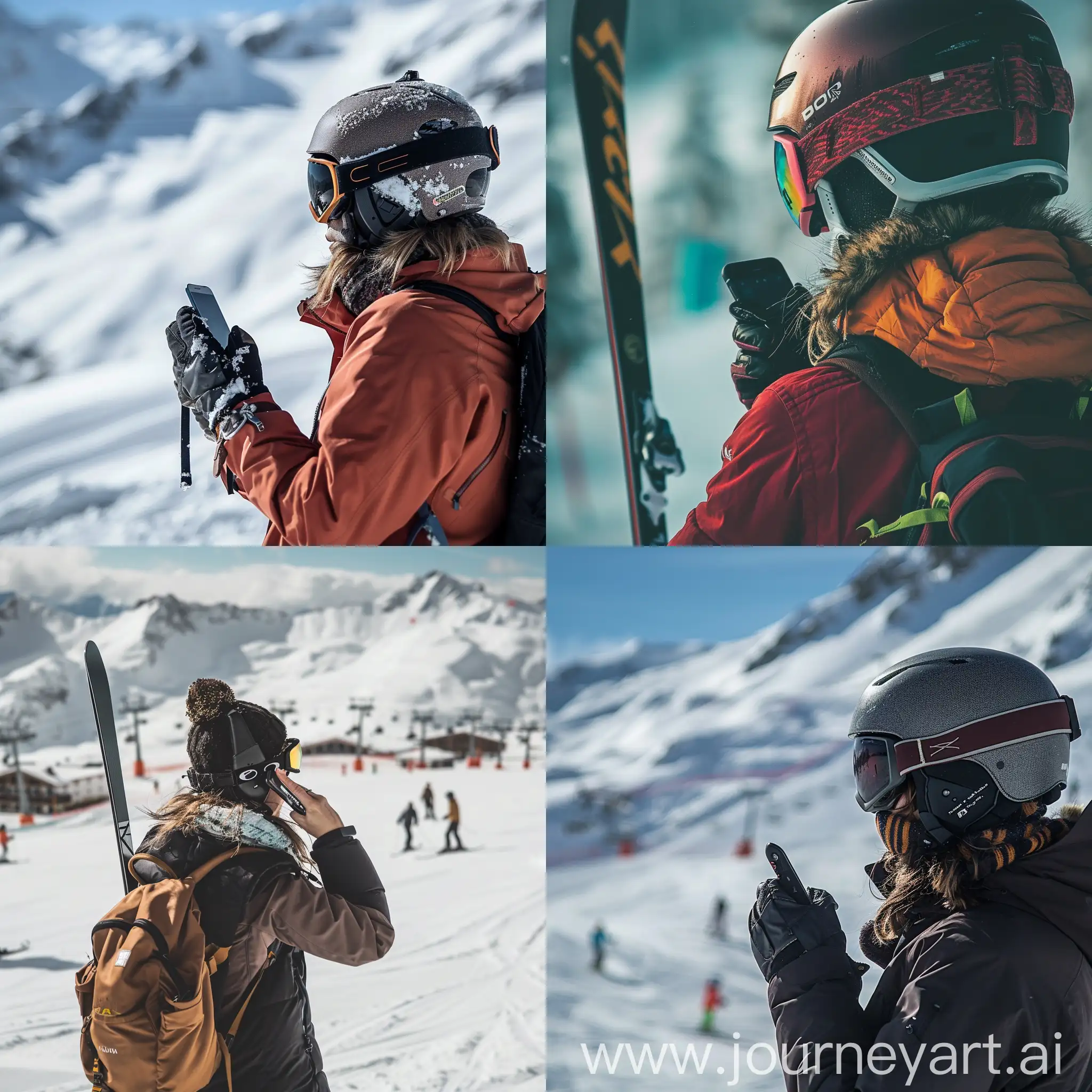 Active-Communication-Skier-Engaged-in-Phone-Conversation