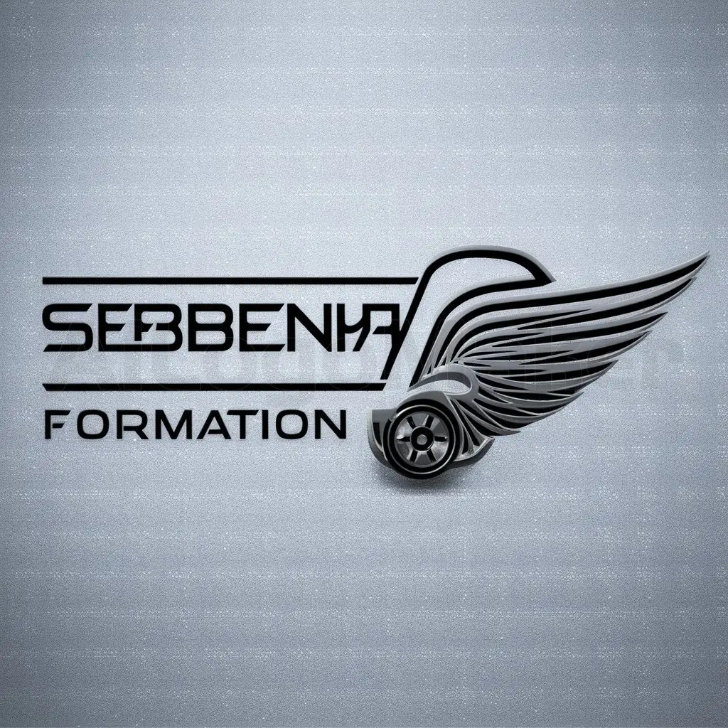 a logo design,with the text "SEBENYA FORMATION", main symbol:volant,complex,be used in Automotive industry,clear background