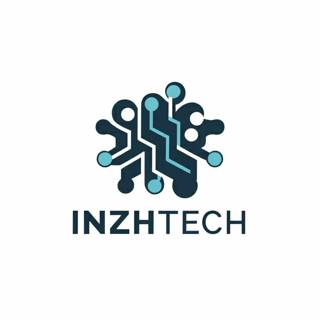 a logo design,with the text "InzhTech", main symbol:technologies,Moderate,be used in Technology industry,clear background