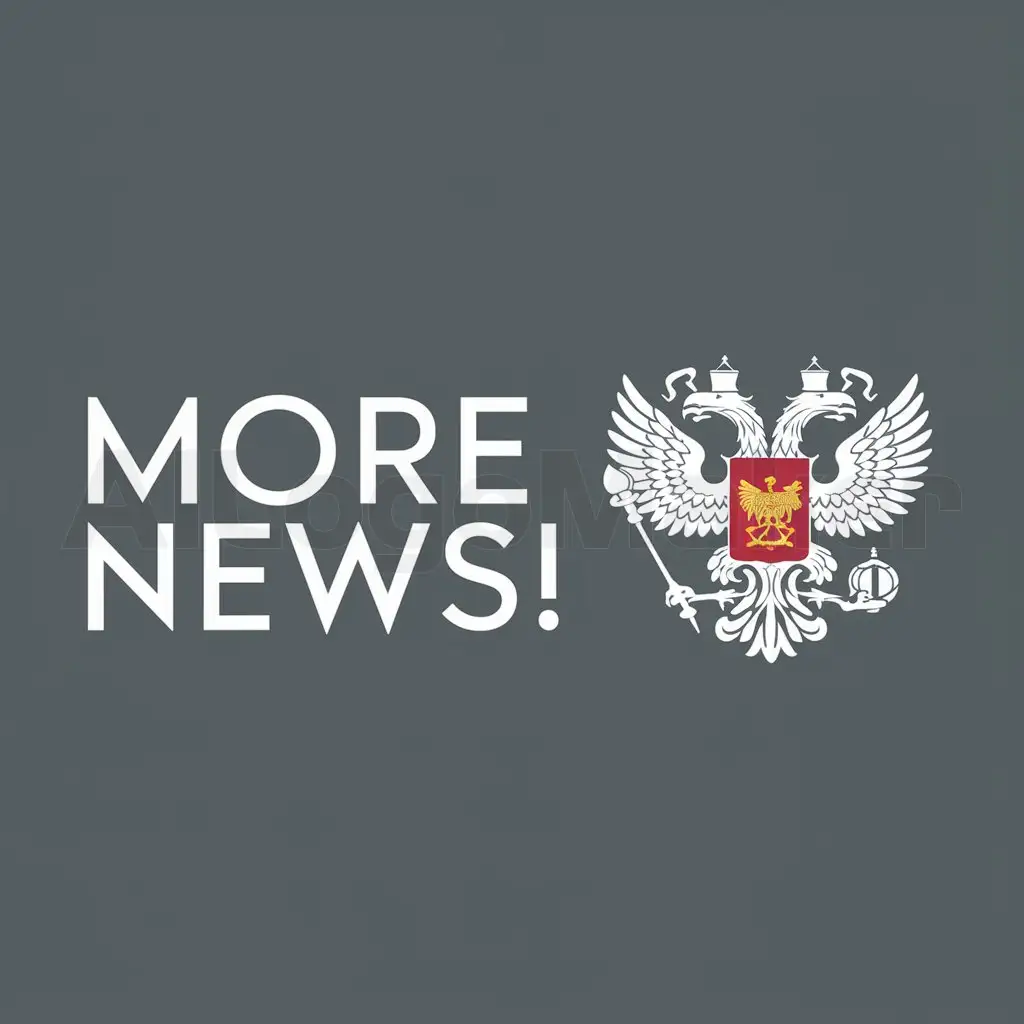 a logo design,with the text "More than news!", main symbol:News of the country Russia,Moderate,clear background