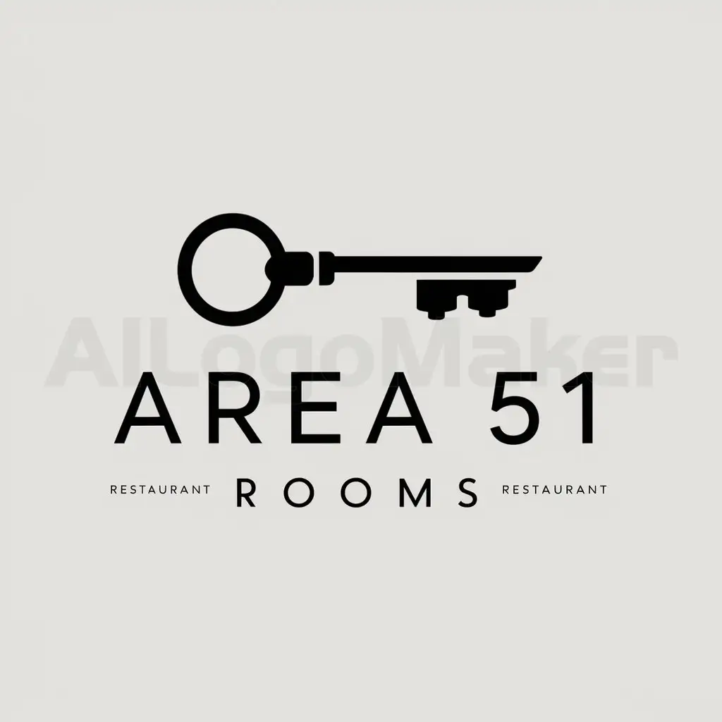 a logo design,with the text "Area 51 Rooms", main symbol:Rooms,Moderate,be used in Restaurant industry,clear background