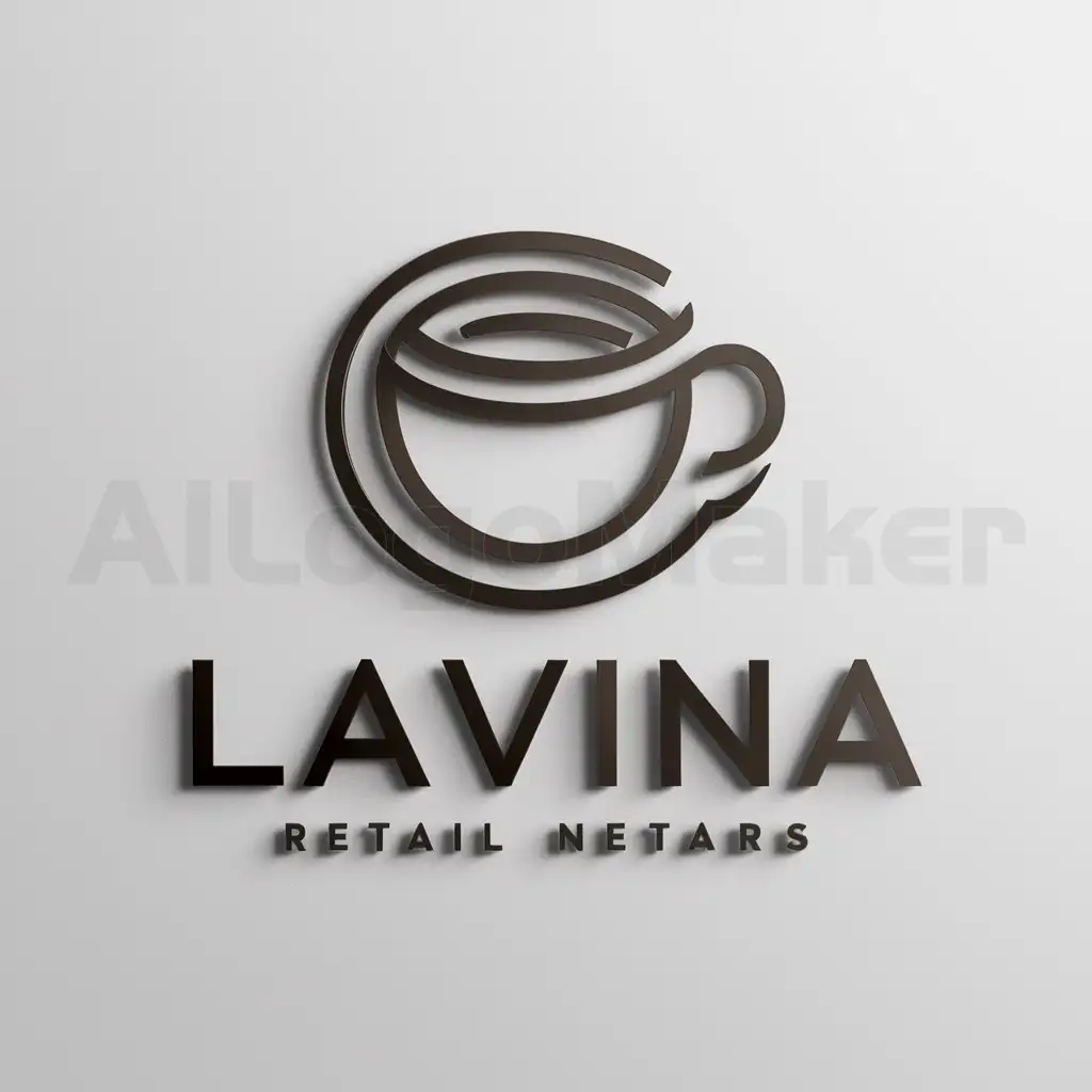 a logo design,with the text "LAVINA", main symbol:Coffee,complex,be used in Retail industry,clear background