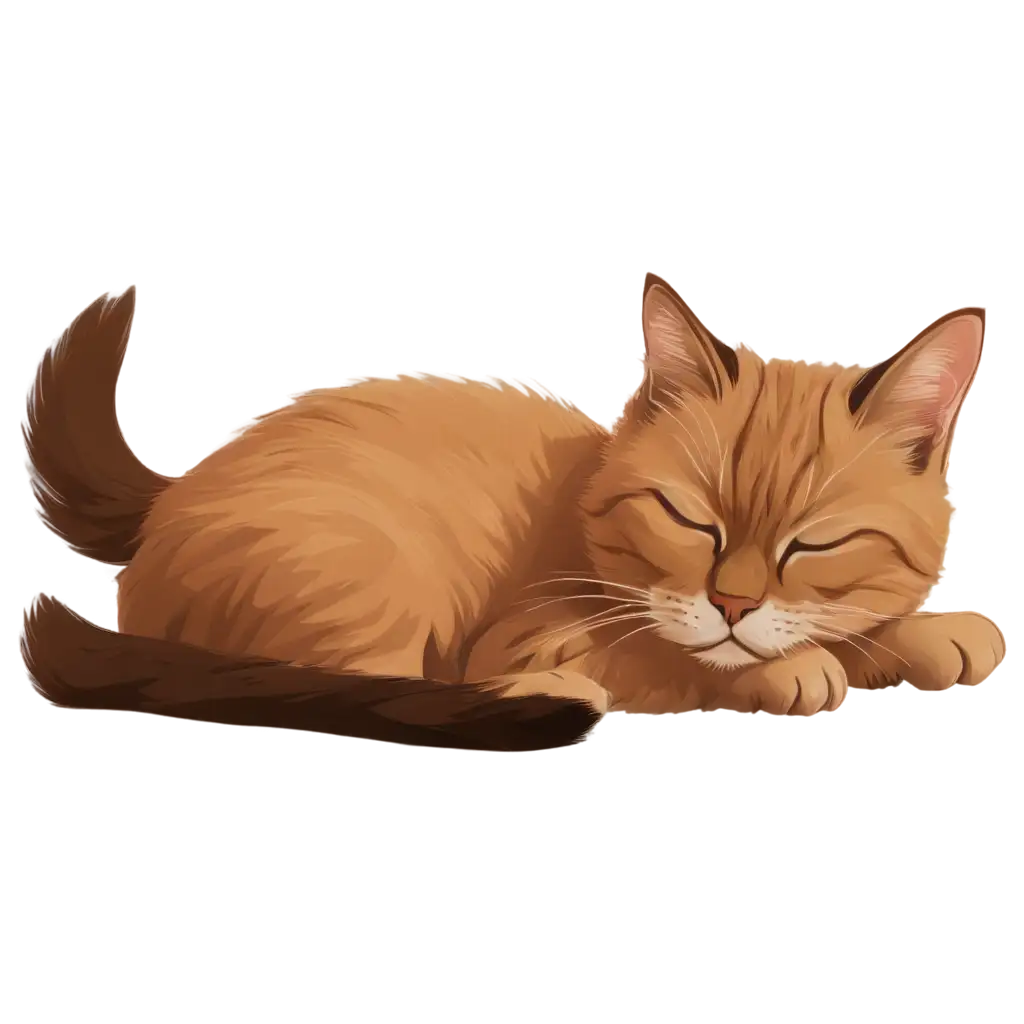 cute sleeping cat, cartoon style
