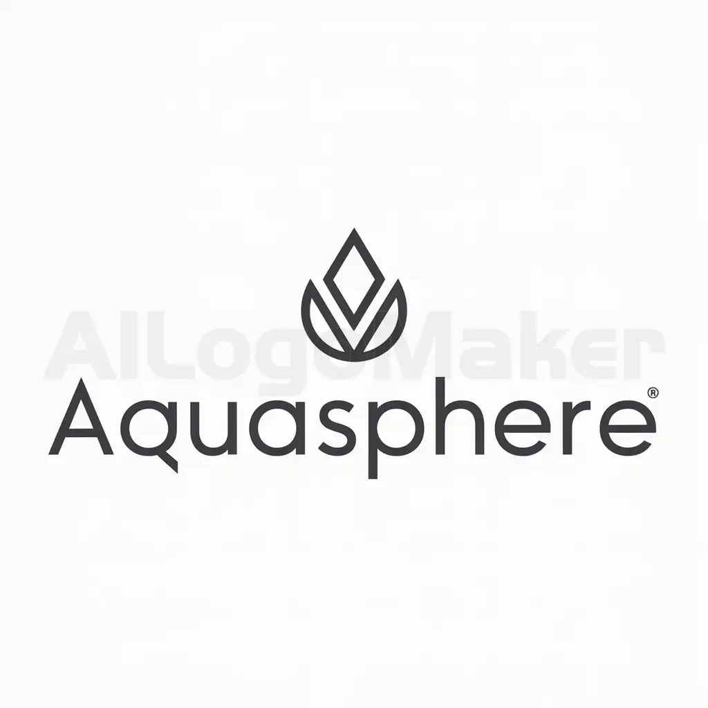 LOGO-Design-For-Aquasphere-Minimalistic-Water-Droplet-Symbol-on-Clear-Background